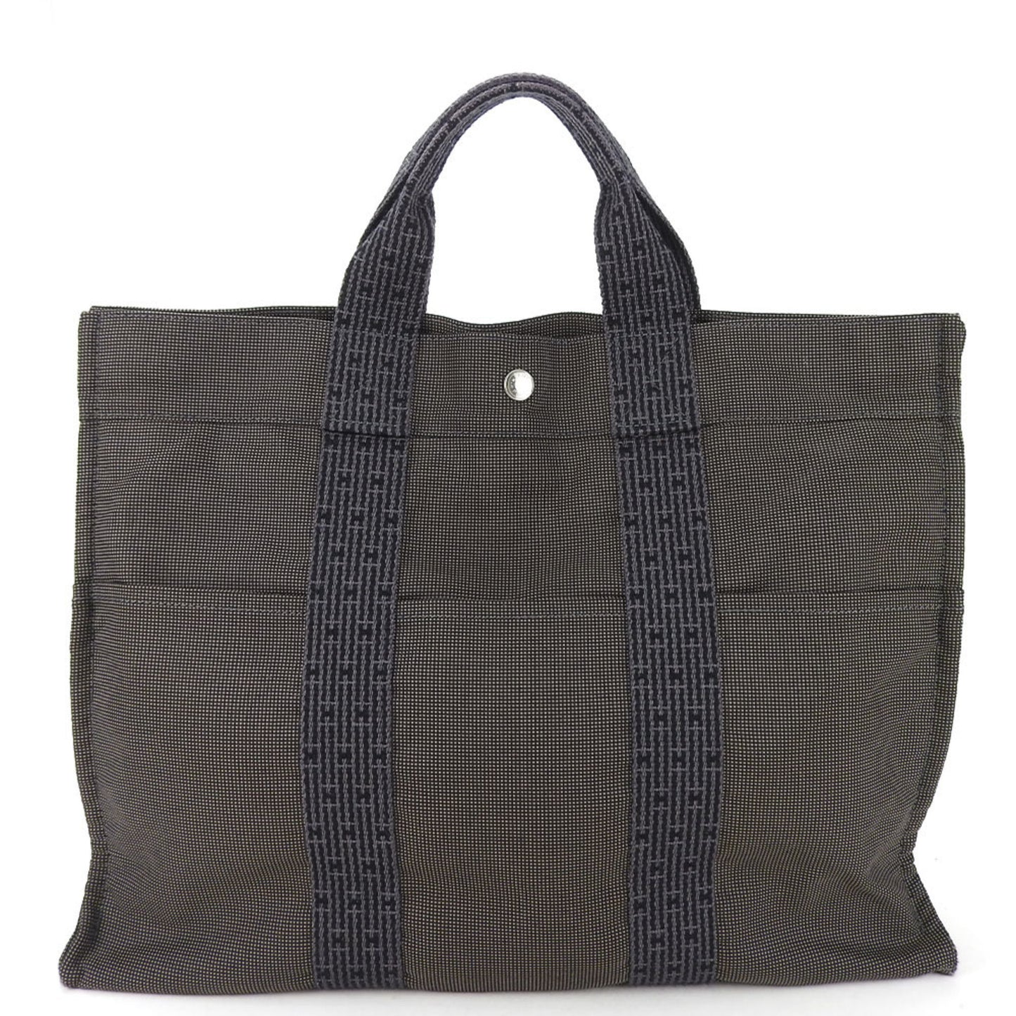 Hermès Herline Grey Canvas Tote Bag