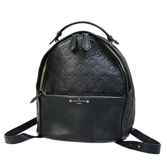 Louis Vuitton Sorbonne Black Leather Backpack Bag