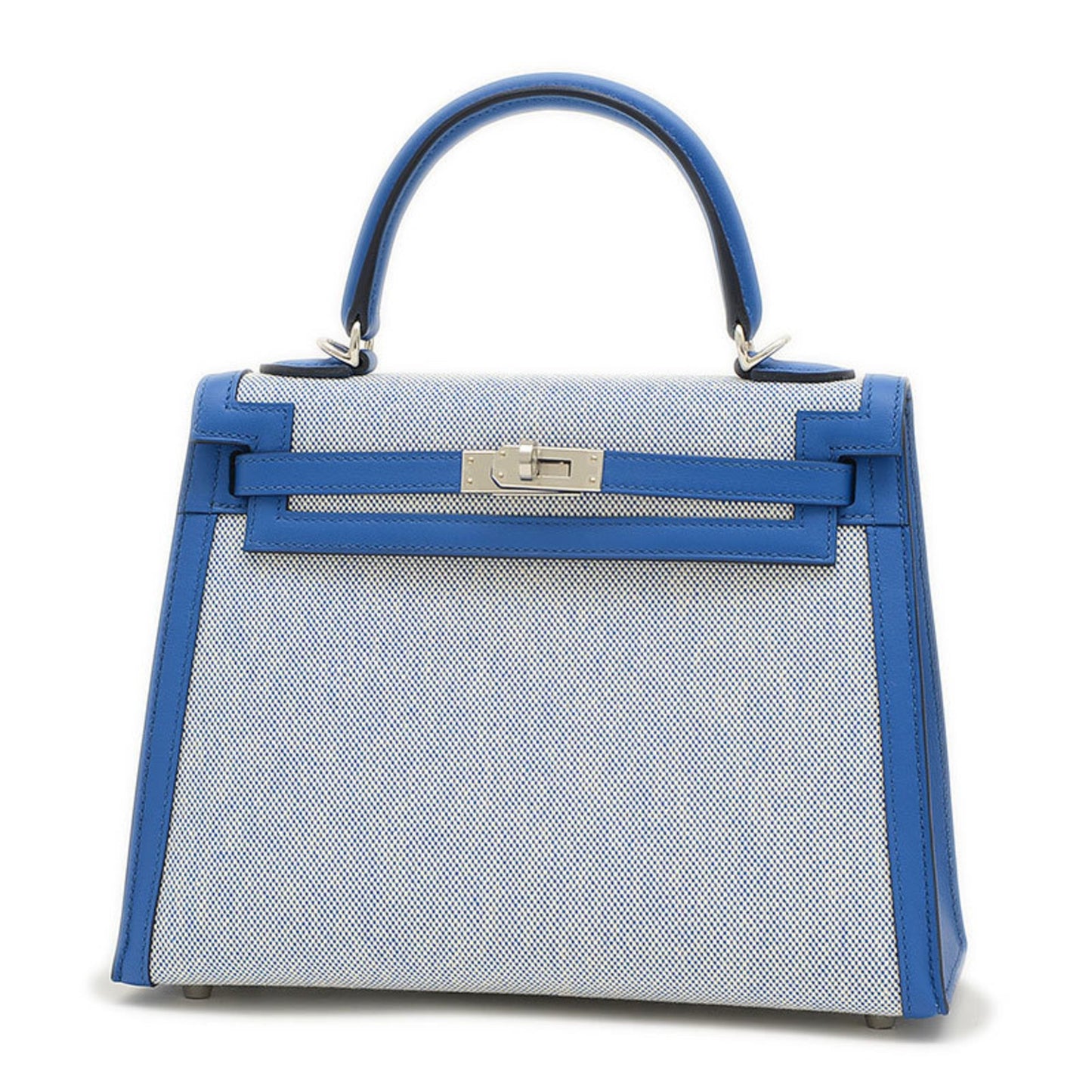 Hermès Kelly 25 Blue Leather Hand Bag