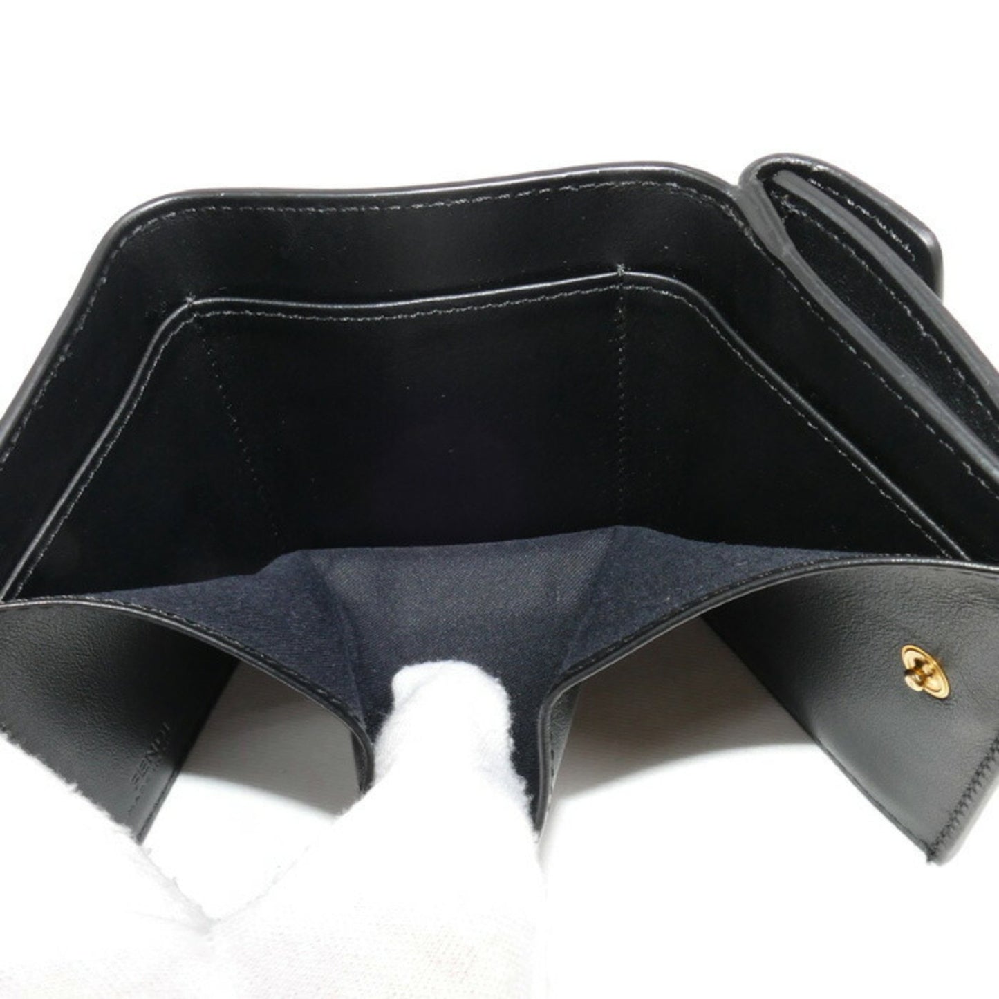 Fendi Studs Black Leather Wallet Accessories