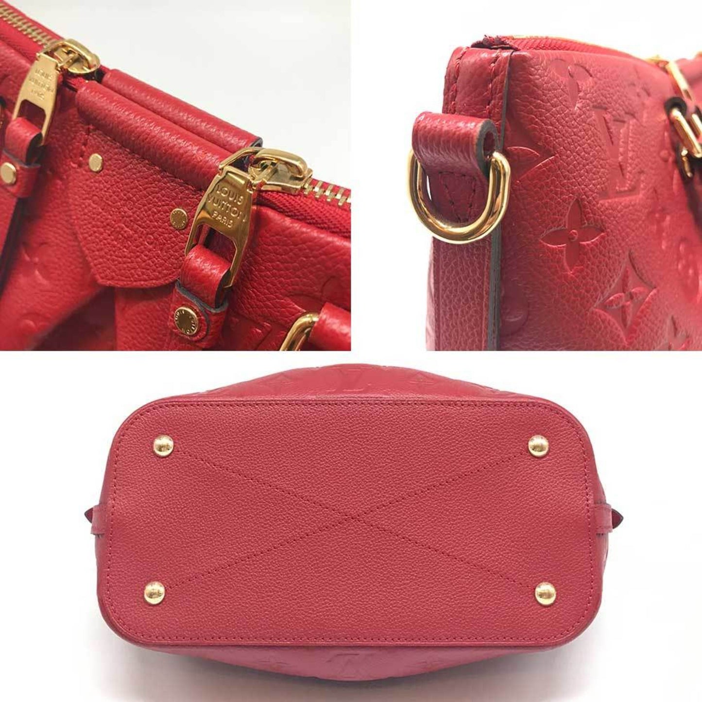 Louis Vuitton Mazarine Red Leather Hand Bag