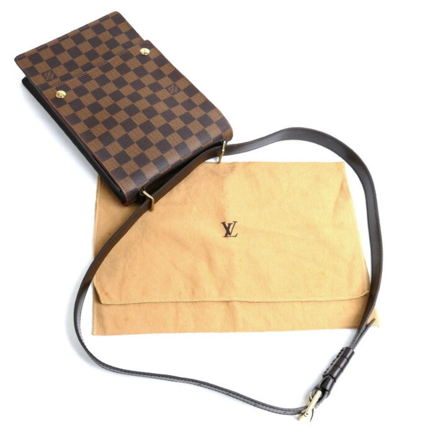 Louis Vuitton Portobello Brown Canvas Shoulder Bag