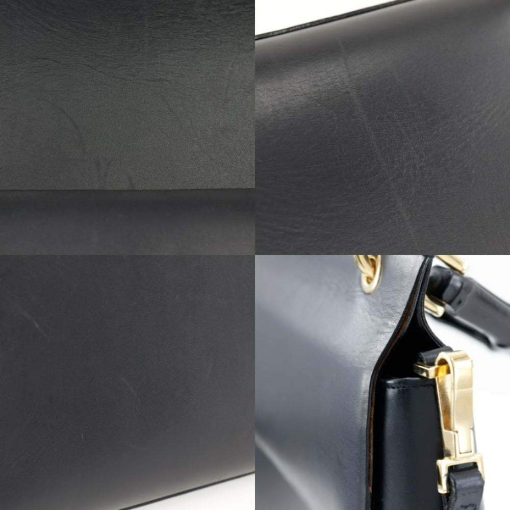 Gucci Bamboo Black Leather Hand Bag