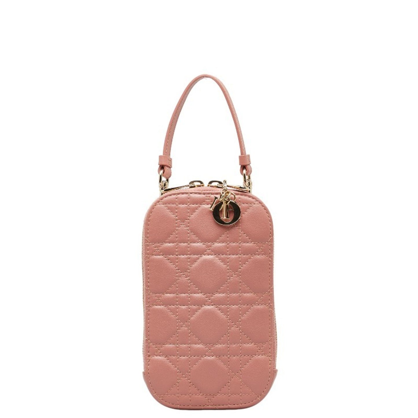 Dior Lady Dior Pink Leather Shoulder Bag