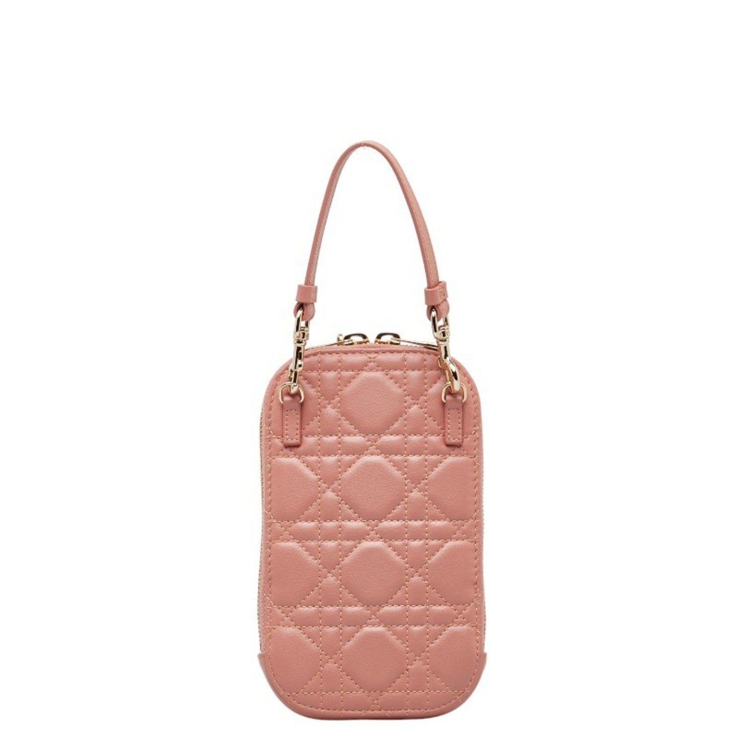 Dior Lady Dior Pink Leather Shoulder Bag