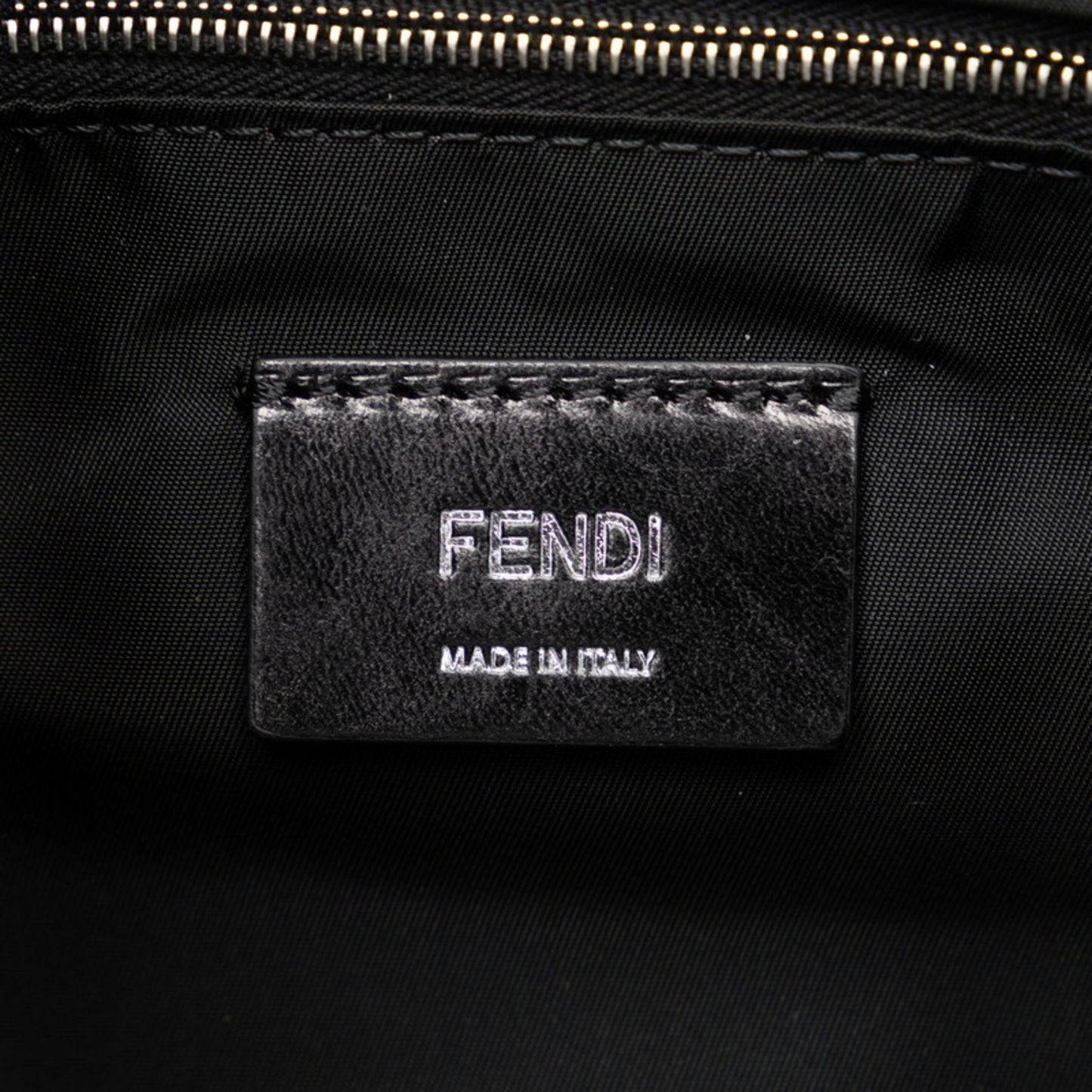 Fendi Fendiness Black Canvas Backpack Bag