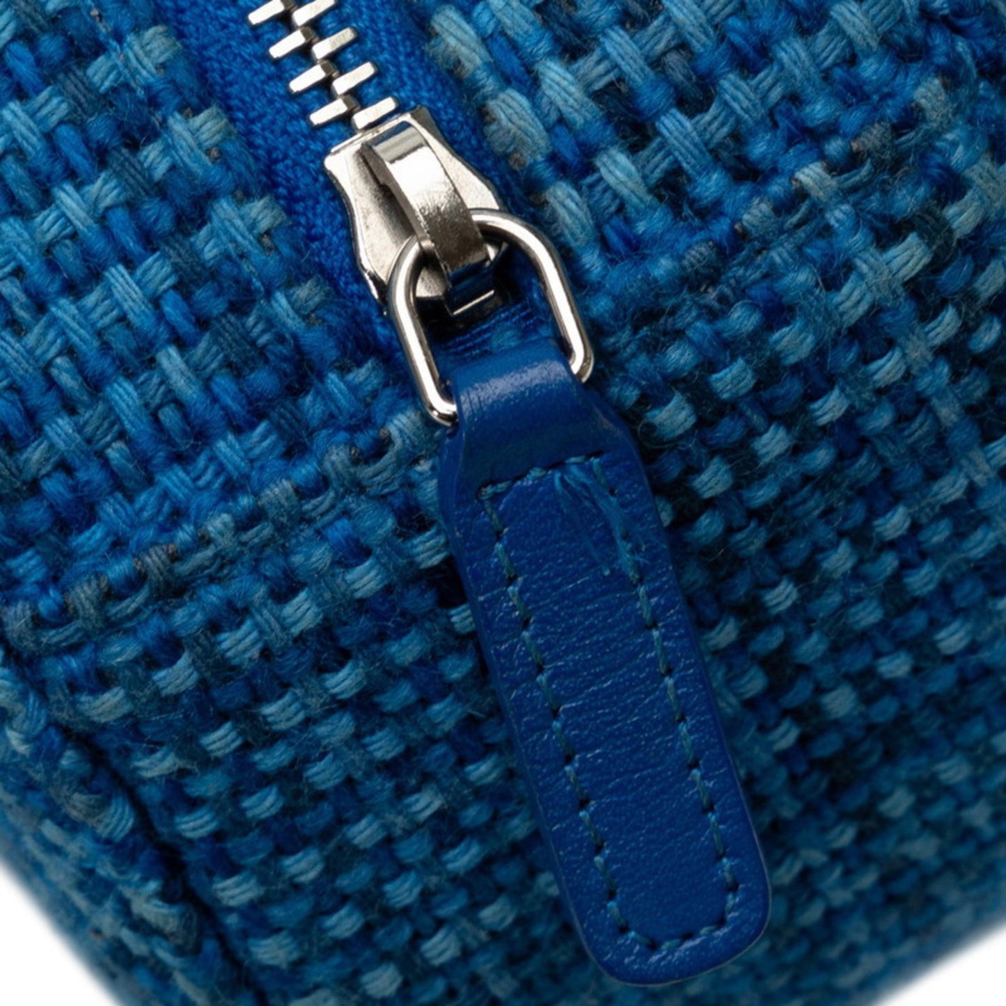 Chanel Pocket In The City Blue Tweed Shopper Bag