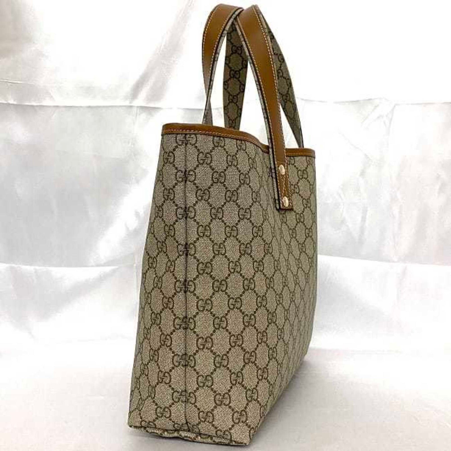 Gucci GG Supreme Beige Canvas Tote Bag