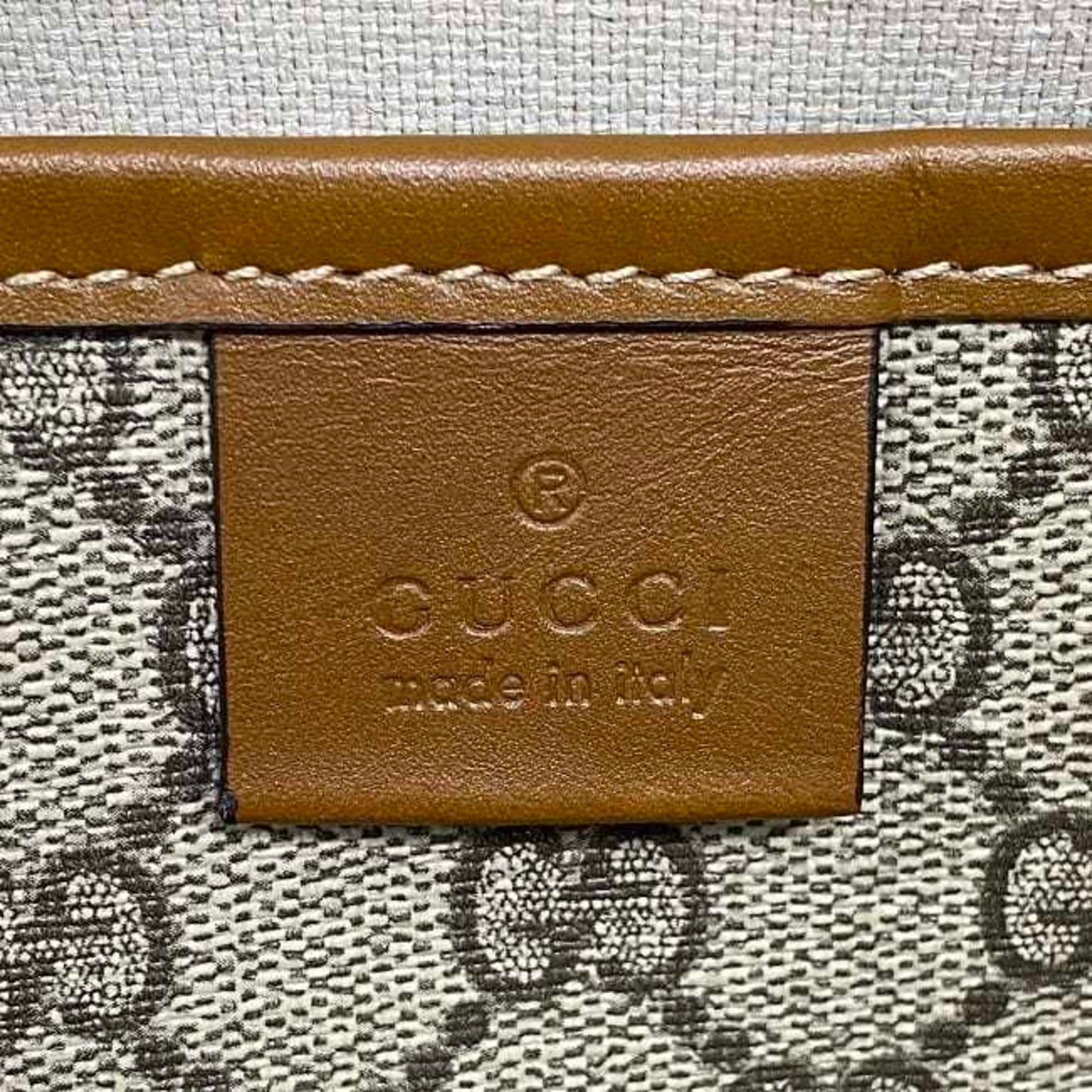 Gucci GG Supreme Beige Canvas Tote Bag