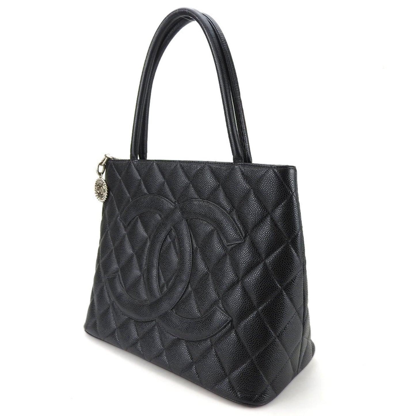 Chanel Medaillon Black Leather Tote Bag