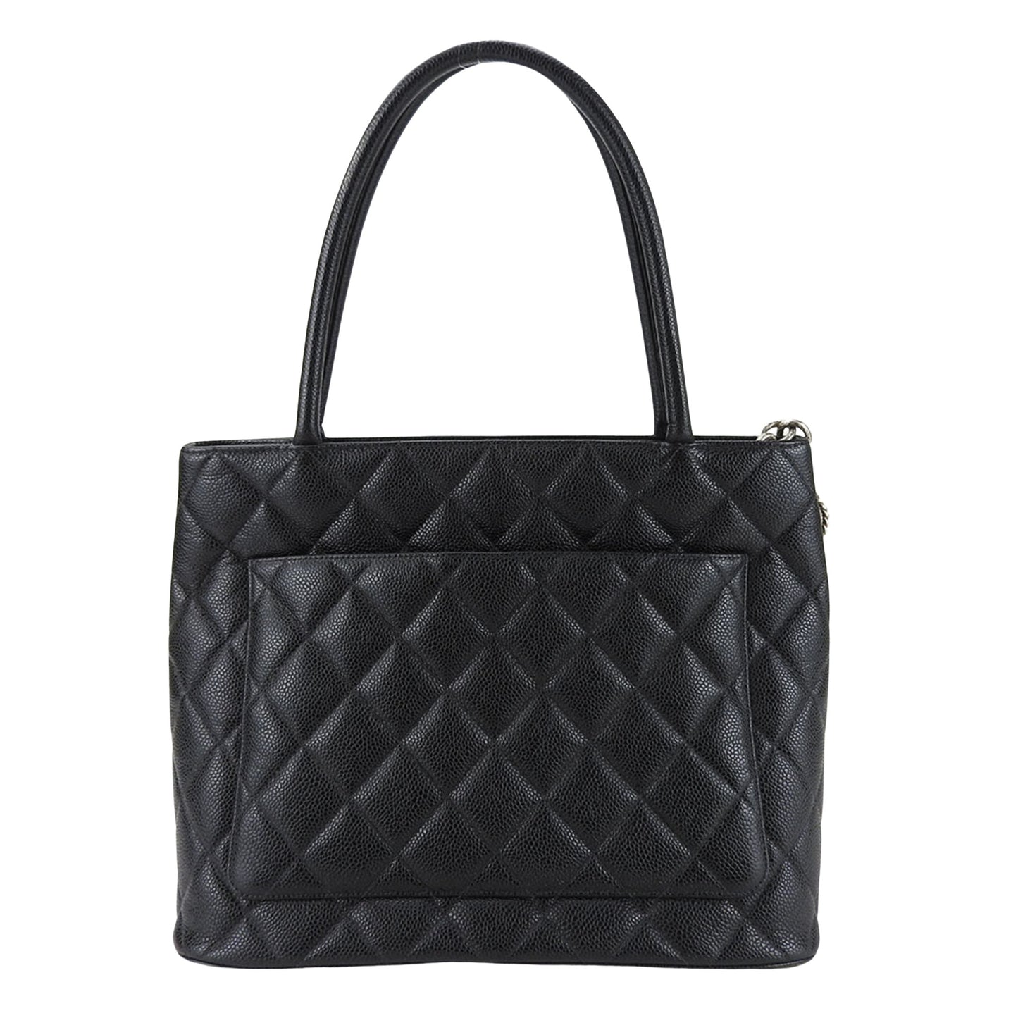 Chanel Medaillon Black Leather Tote Bag