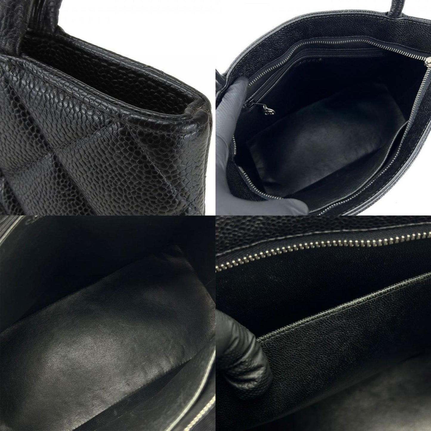 Chanel Medaillon Black Leather Tote Bag