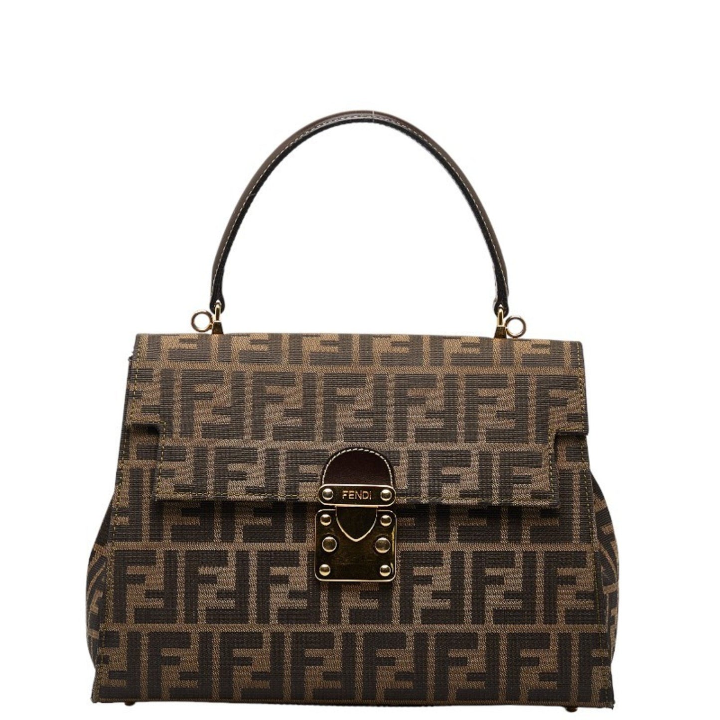 Fendi Zucca Brown Canvas Hand Bag