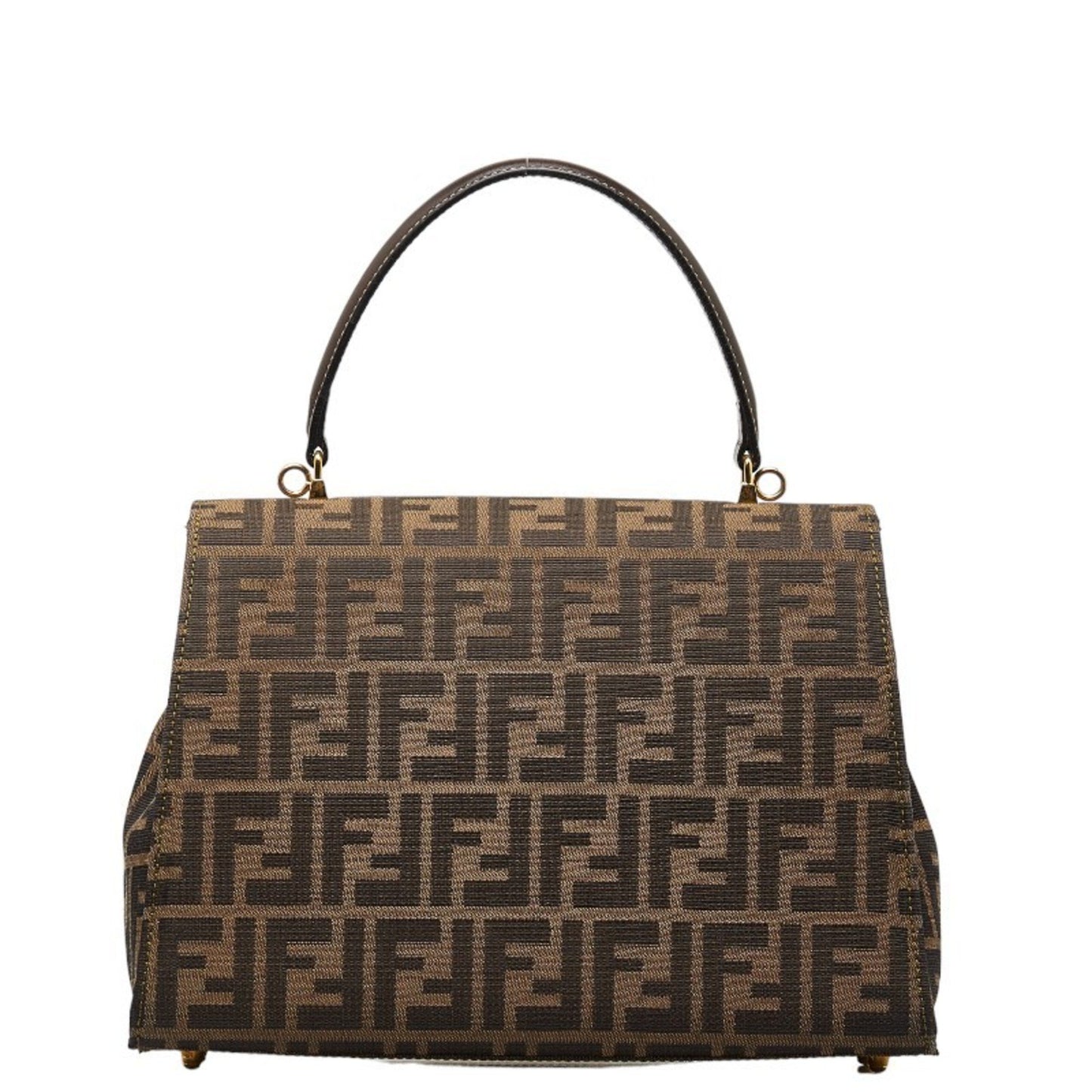 Fendi Zucca Brown Canvas Hand Bag