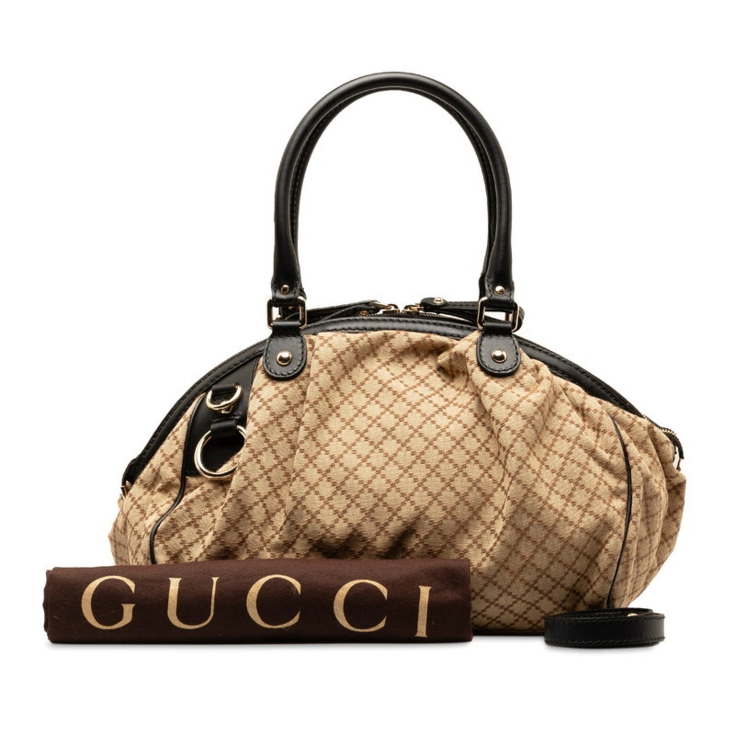 Gucci Sukey Beige Canvas Shoulder Bag