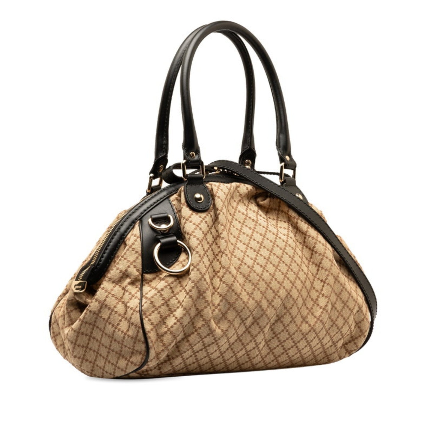 Gucci Sukey Beige Canvas Shoulder Bag