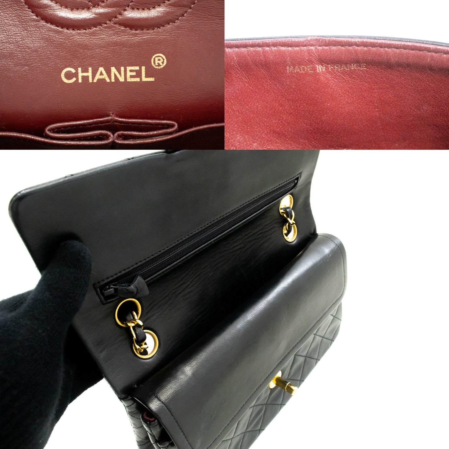 Chanel Timeless Black Leather Shoulder Bag