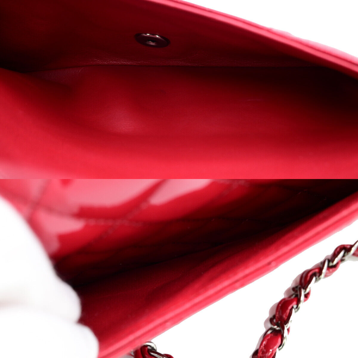 Chanel Timeless Red Patent Leather Shoulder Bag