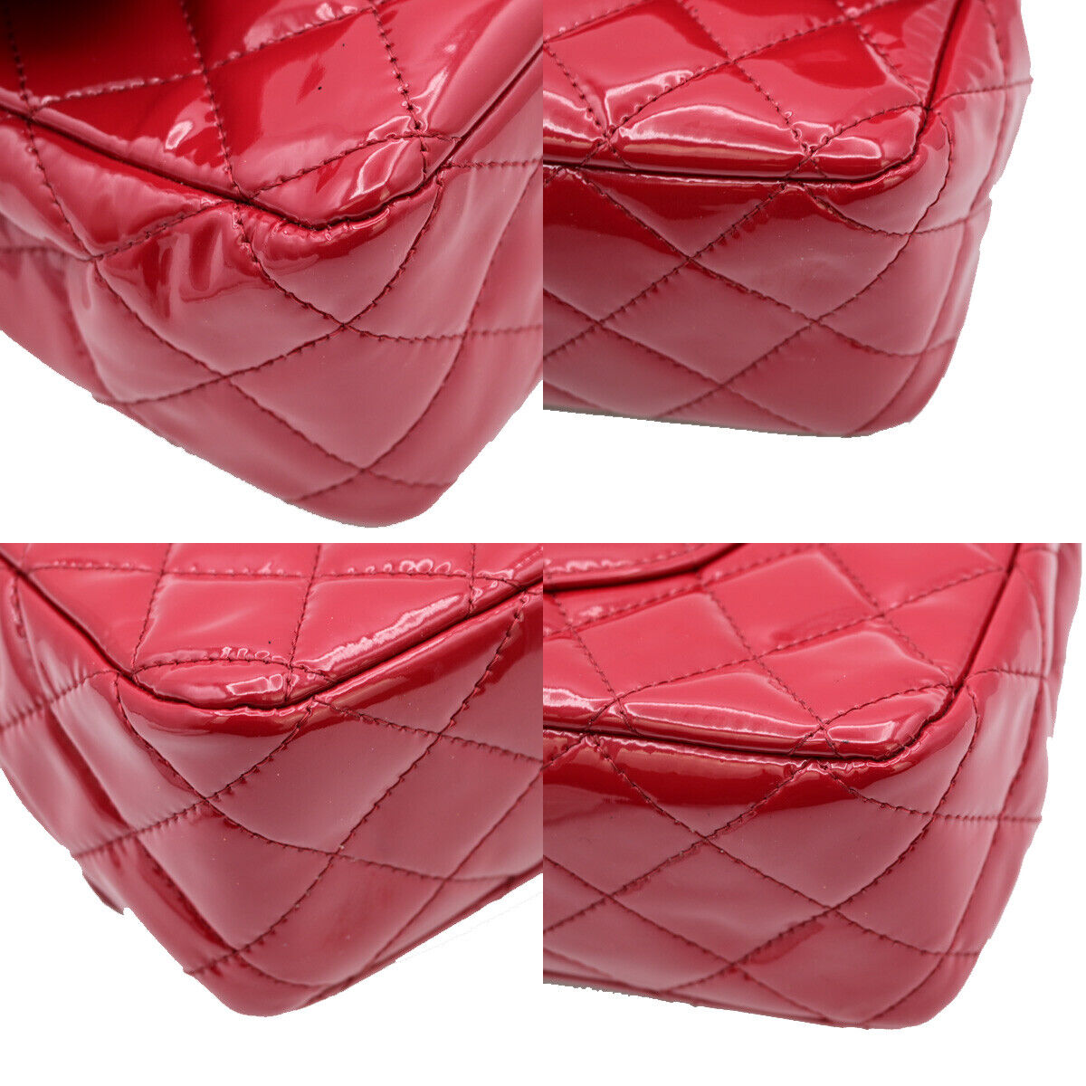 Chanel Timeless Red Patent Leather Shoulder Bag