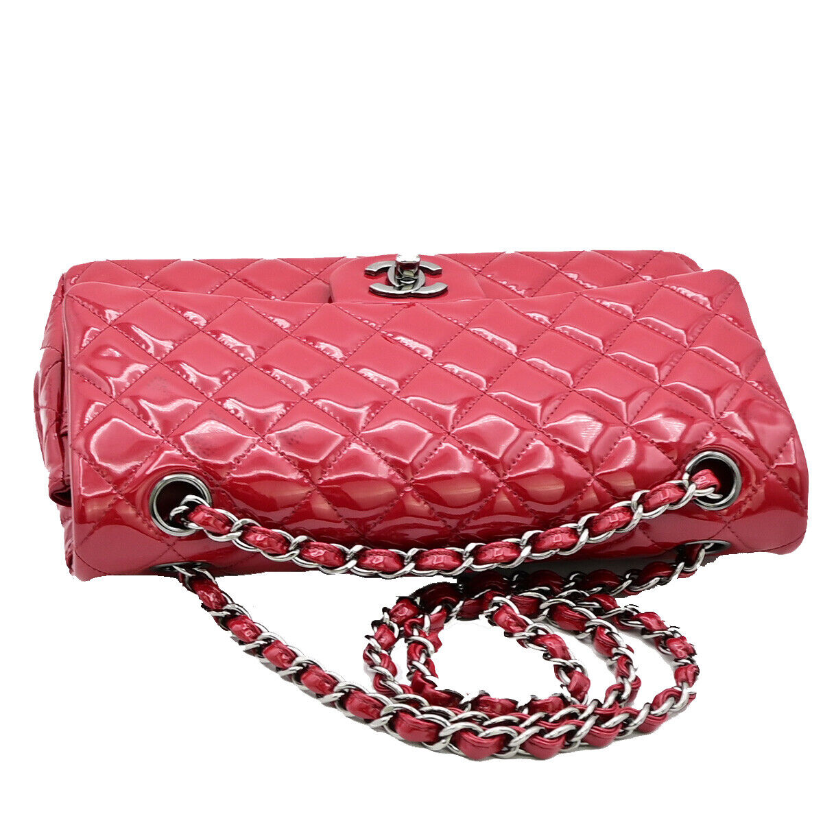 Chanel Timeless Red Patent Leather Shoulder Bag