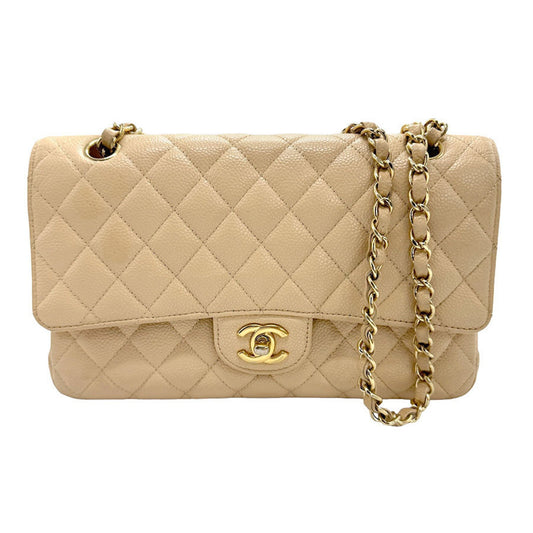 Chanel Timeless Beige Leather Shoulder Bag