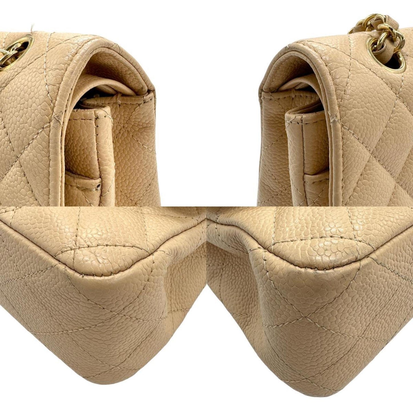 Chanel Timeless Beige Leather Shoulder Bag