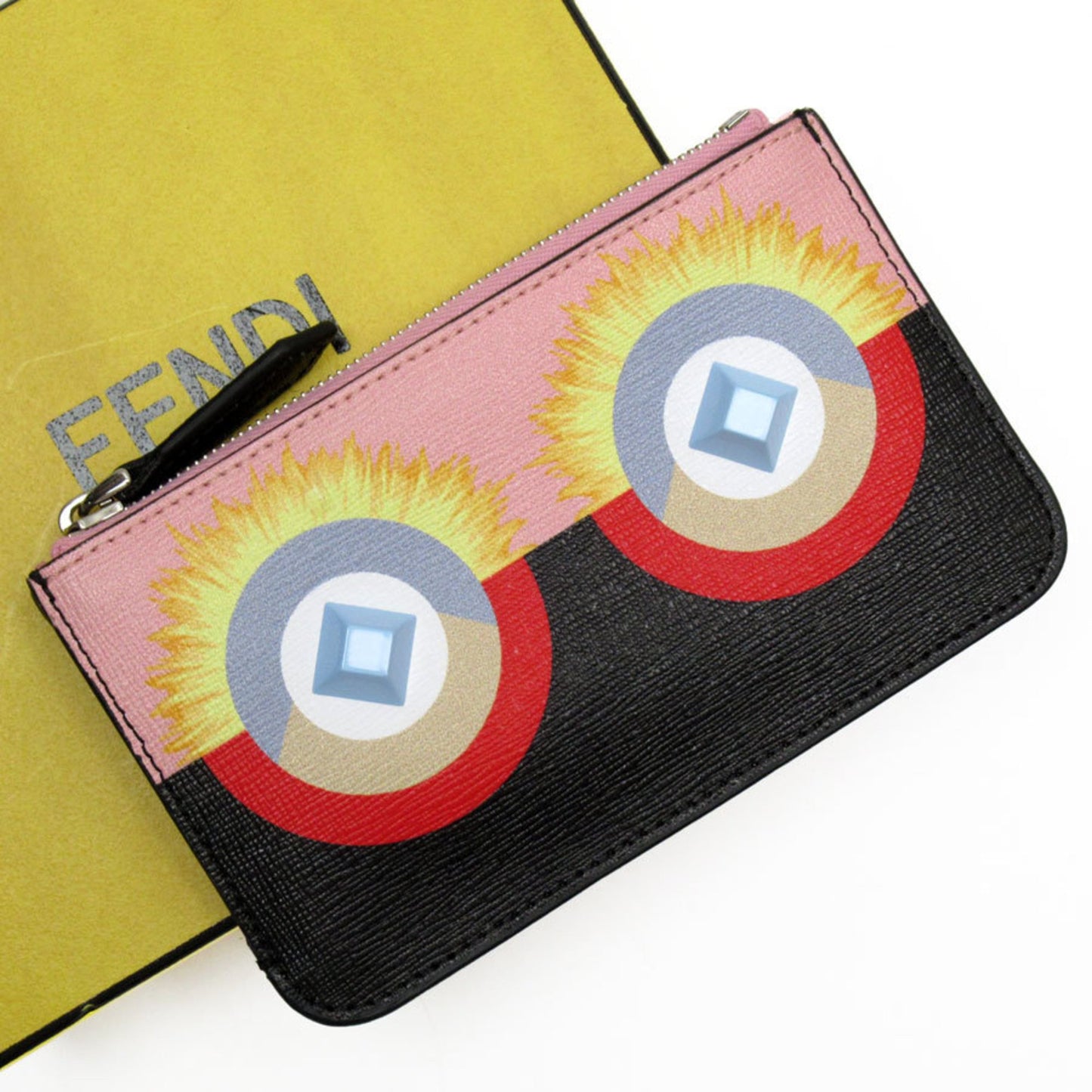 Fendi Monster Black Leather Wallet Accessories