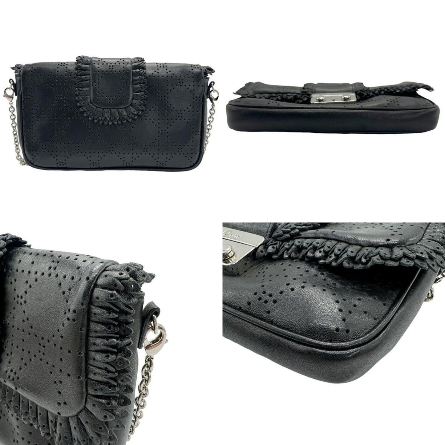 Dior -- Black Leather Shoulder Bag