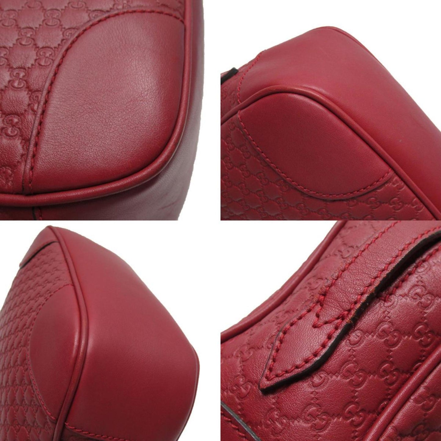 Gucci Micro guccissima Red Leather Shoulder Bag