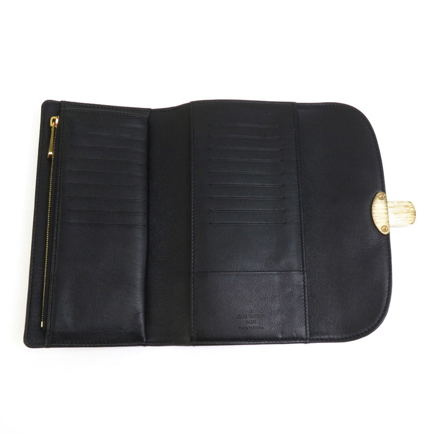 Louis Vuitton Portefeuille Amelia Black Leather Wallet Accessories