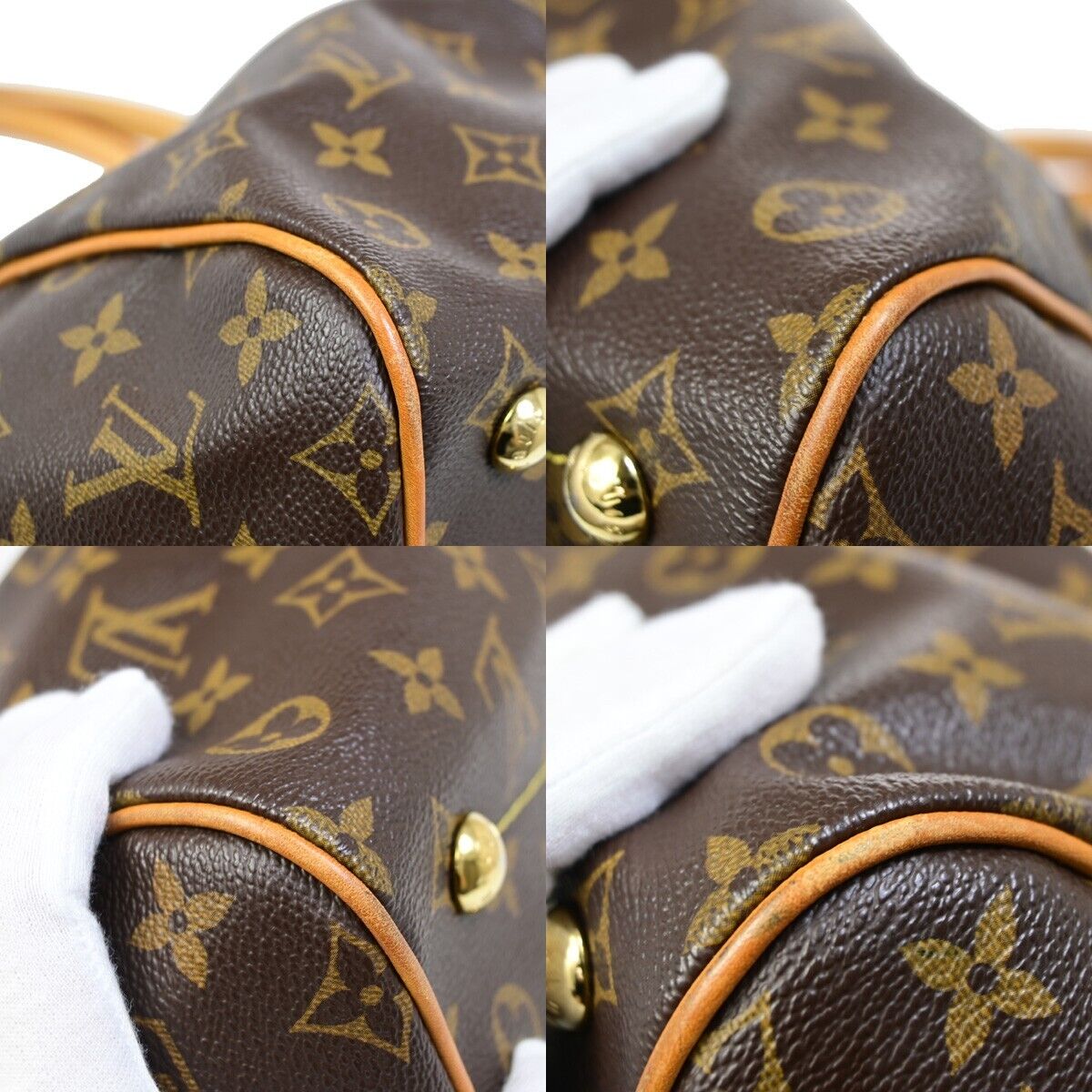 Louis Vuitton Tivoli Brown Canvas Hand Bag