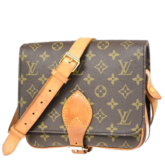 Louis Vuitton Cartouchiere Brown Canvas Shoulder Bag