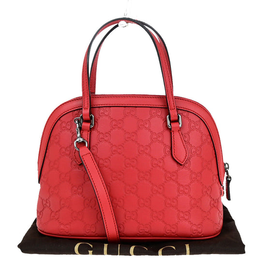 Gucci Dome Red Leather Hand Bag