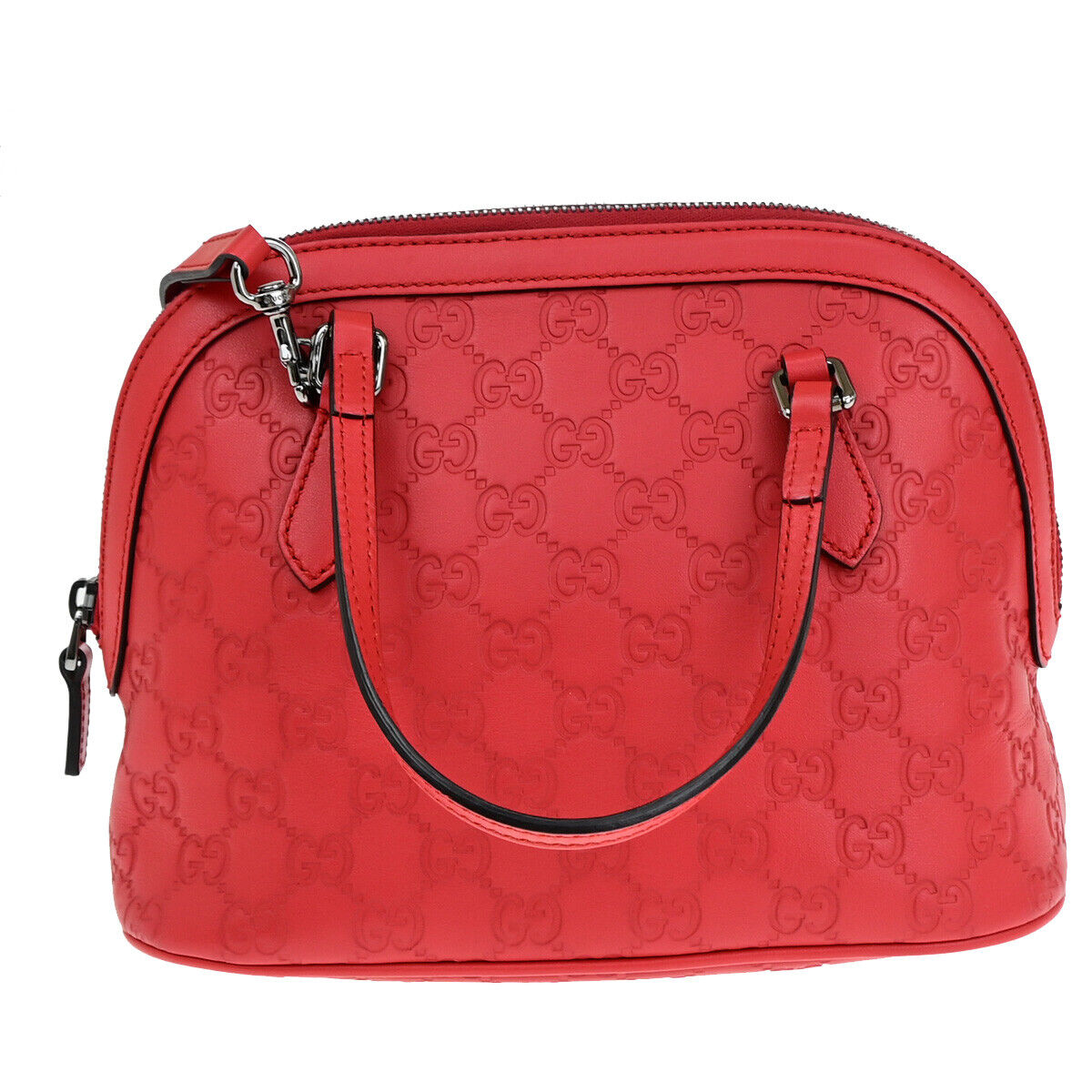 Gucci Dome Red Leather Hand Bag