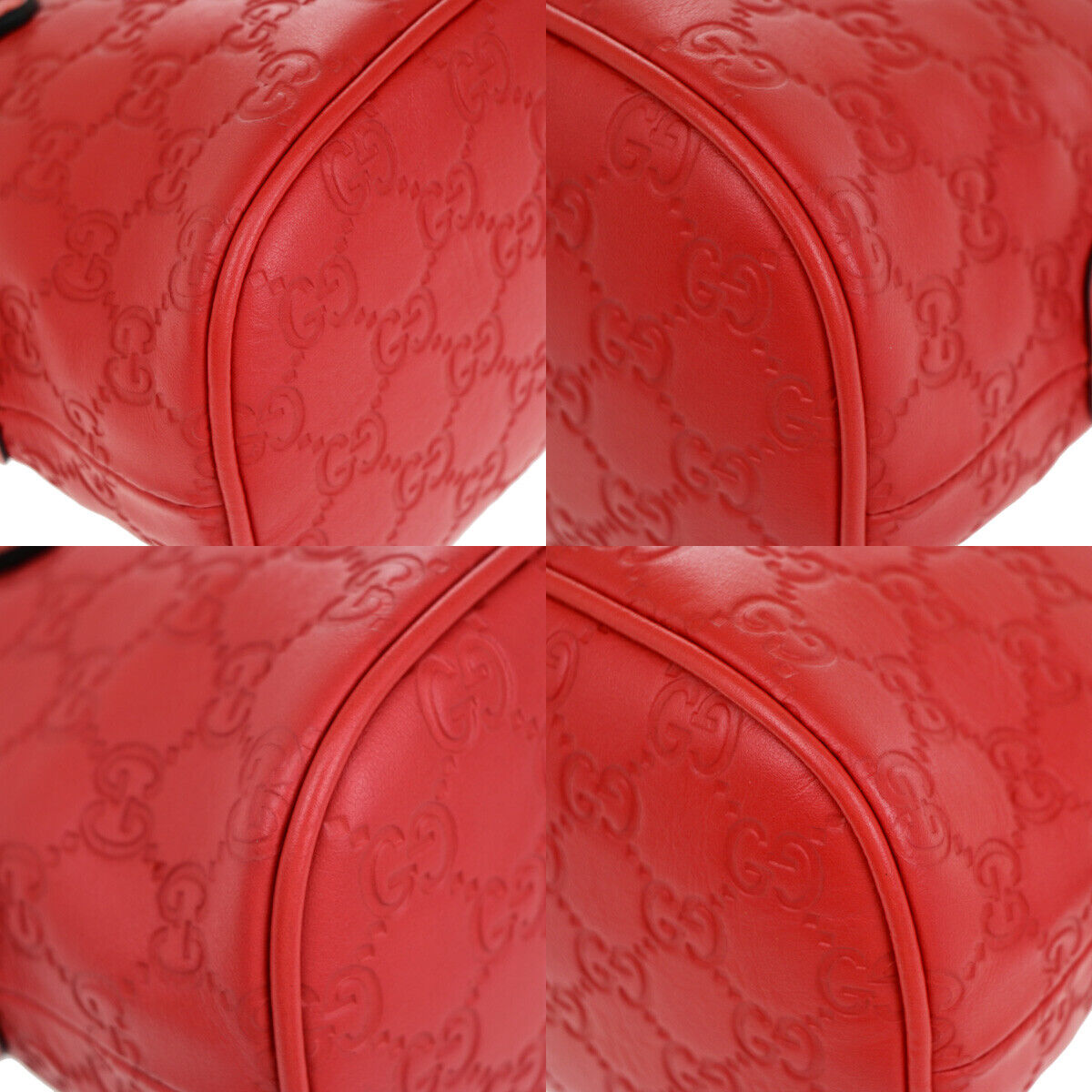 Gucci Dome Red Leather Hand Bag