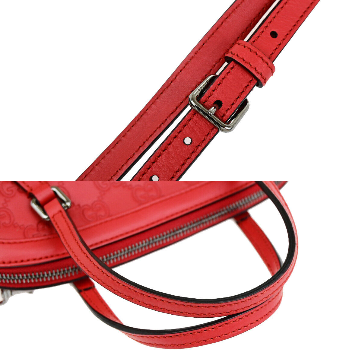 Gucci Dome Red Leather Hand Bag