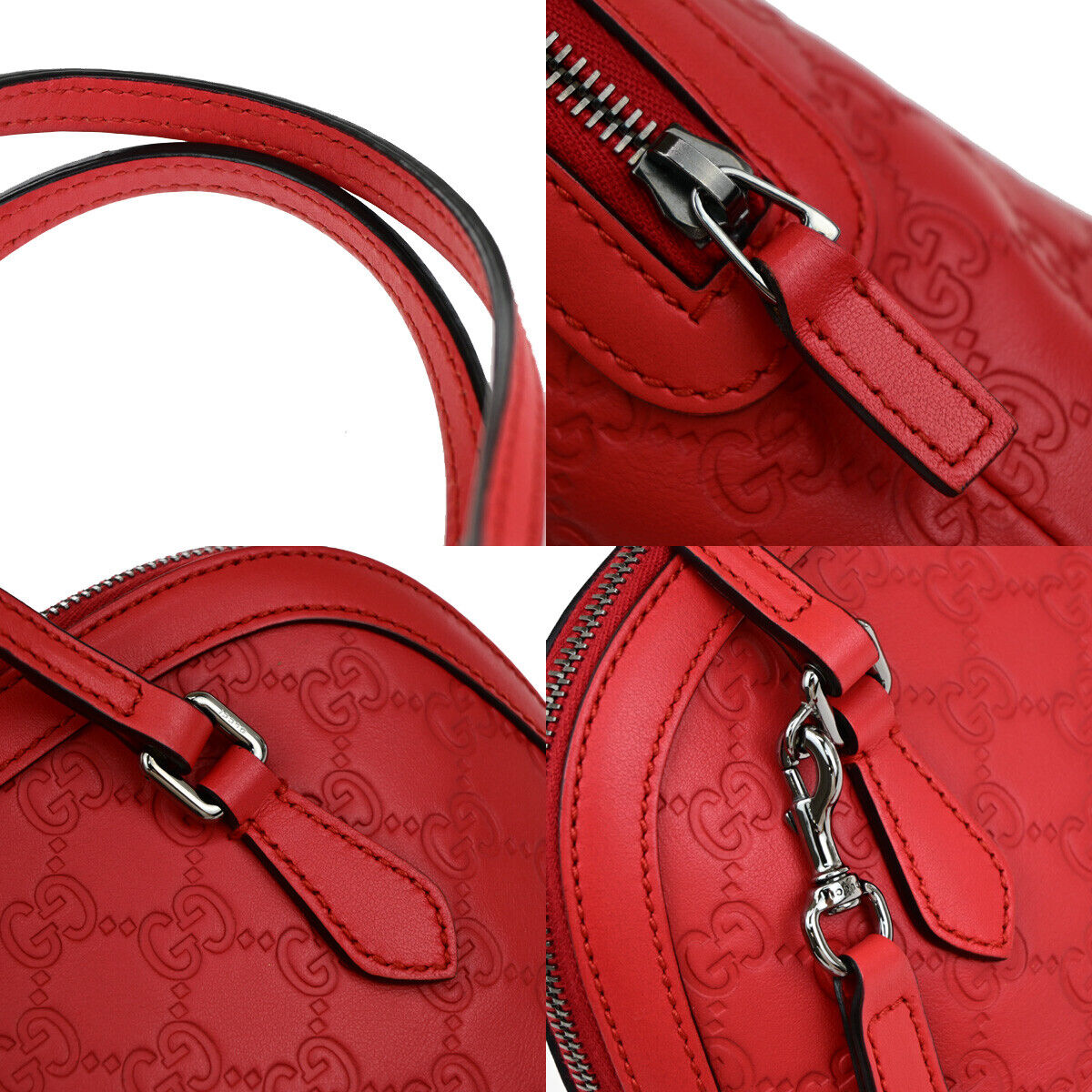 Gucci Dome Red Leather Hand Bag