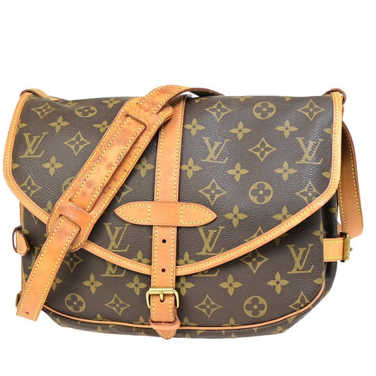 Louis Vuitton Saumur 30 Brown Canvas Shoulder Bag