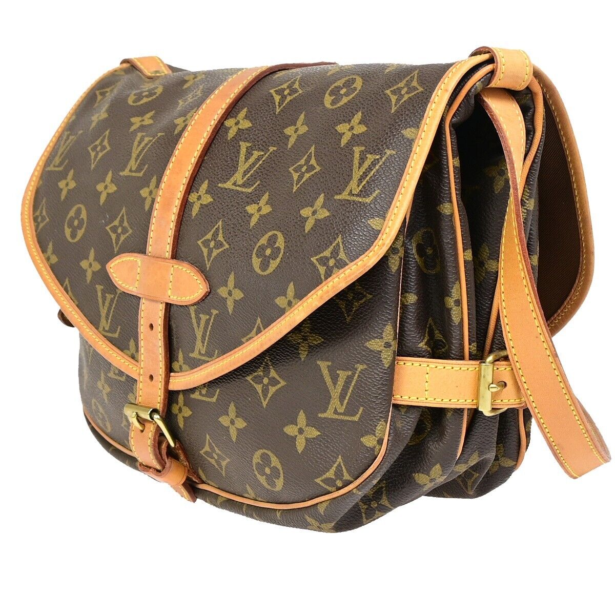 Louis Vuitton Saumur 30 Brown Canvas Shoulder Bag