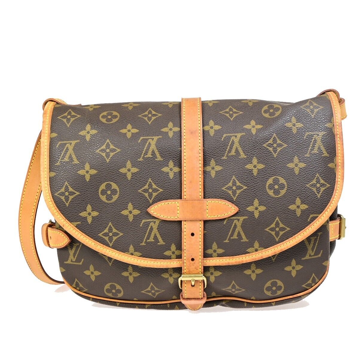 Louis Vuitton Saumur 30 Brown Canvas Shoulder Bag