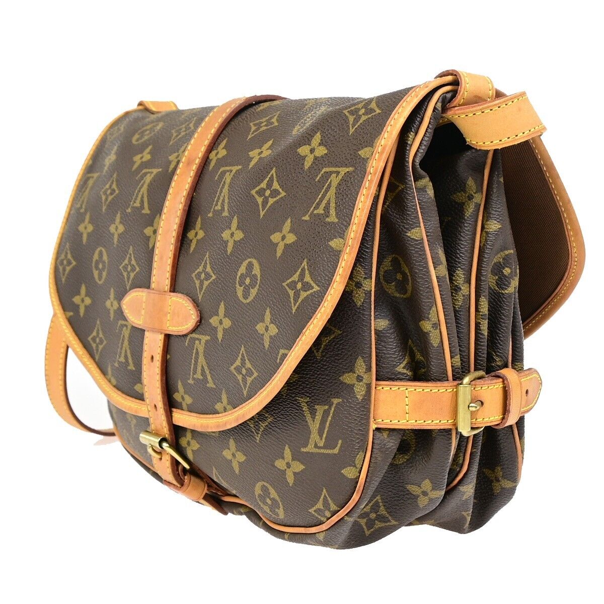 Louis Vuitton Saumur 30 Brown Canvas Shoulder Bag