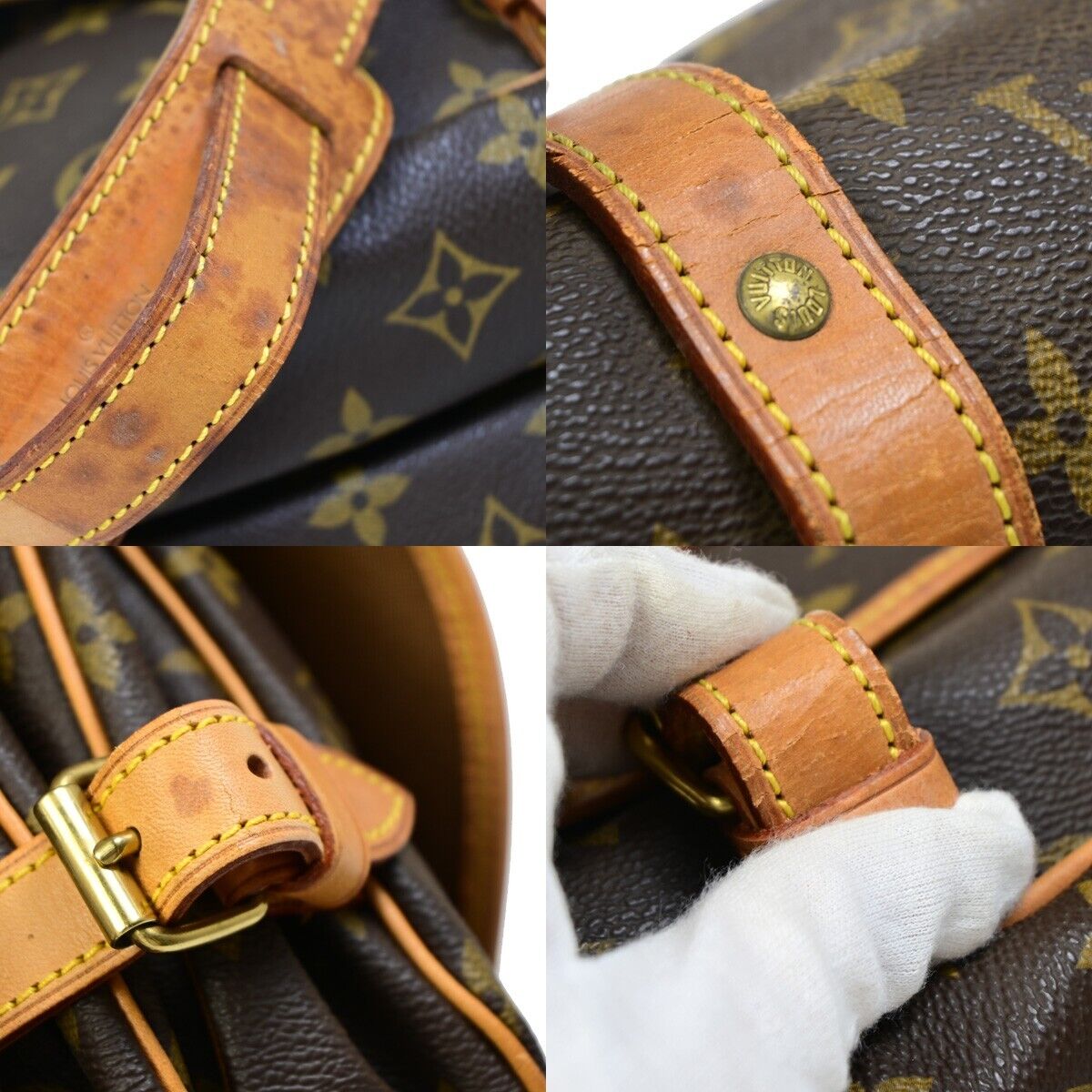 Louis Vuitton Saumur 30 Brown Canvas Shoulder Bag