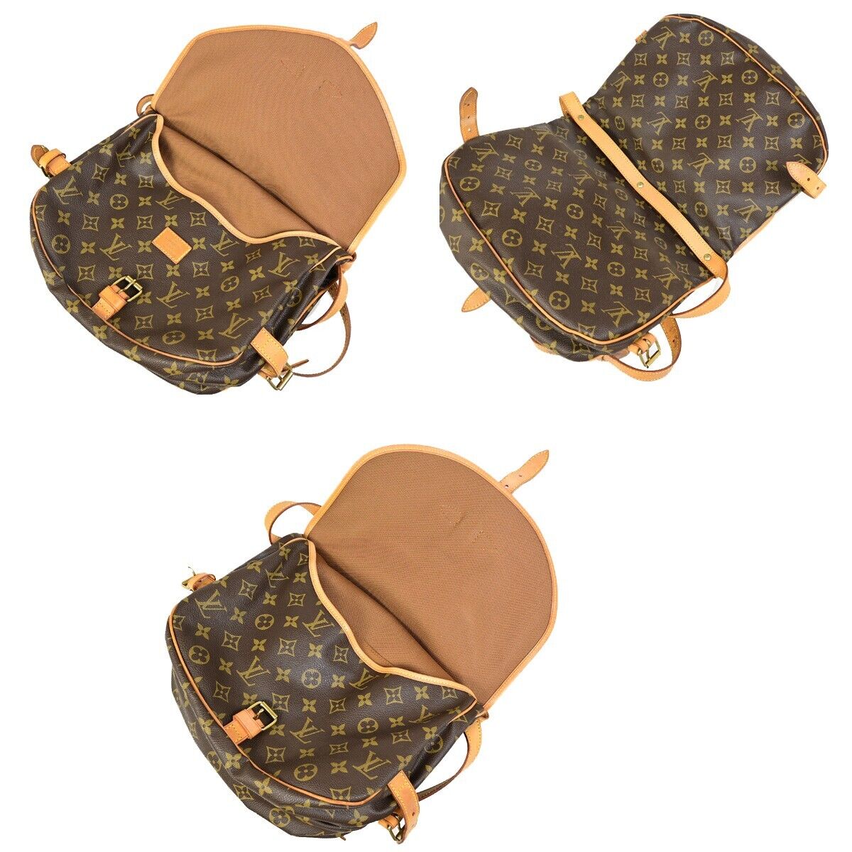 Louis Vuitton Saumur 30 Brown Canvas Shoulder Bag