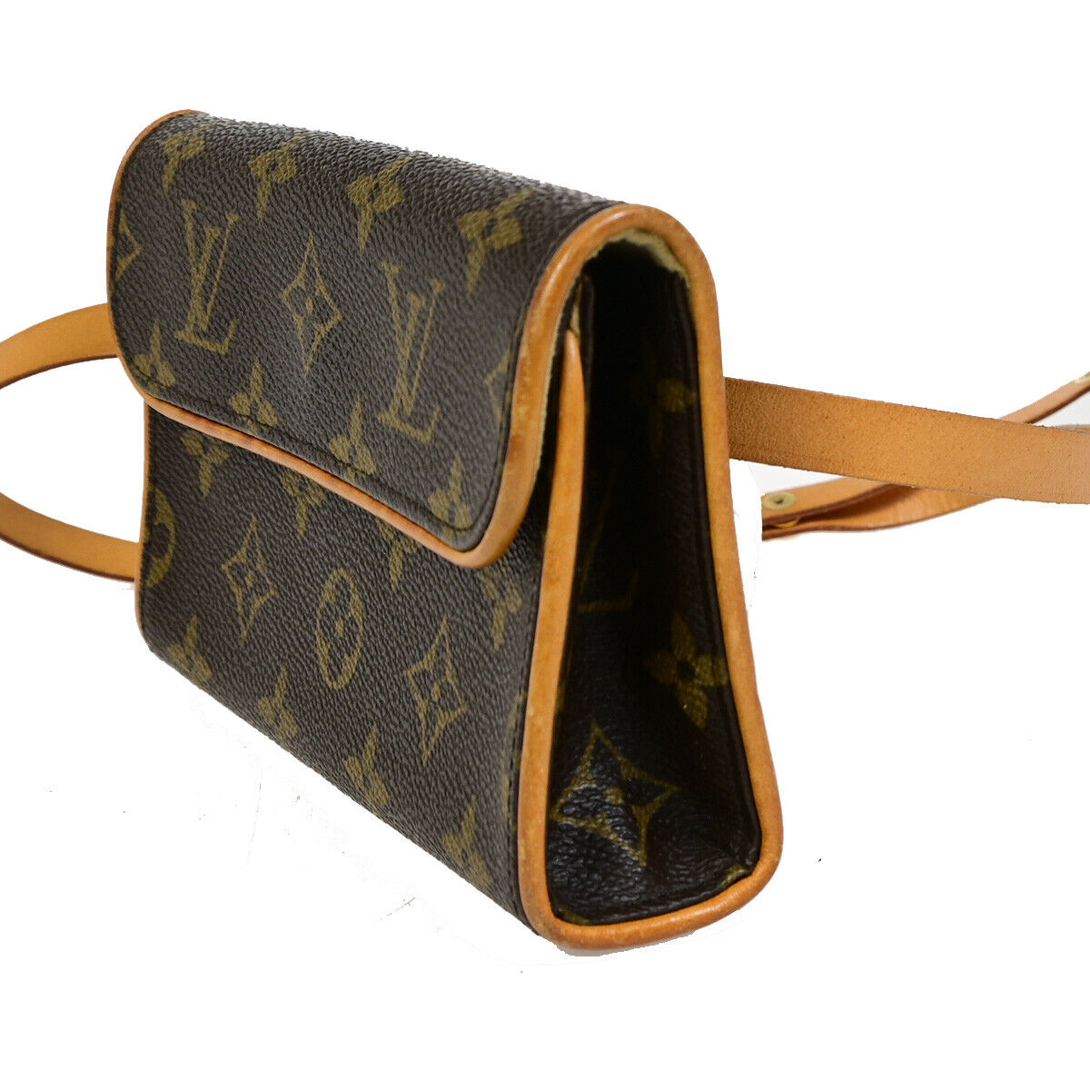 Louis Vuitton Pochette florentine Brown Canvas Clutch Bag