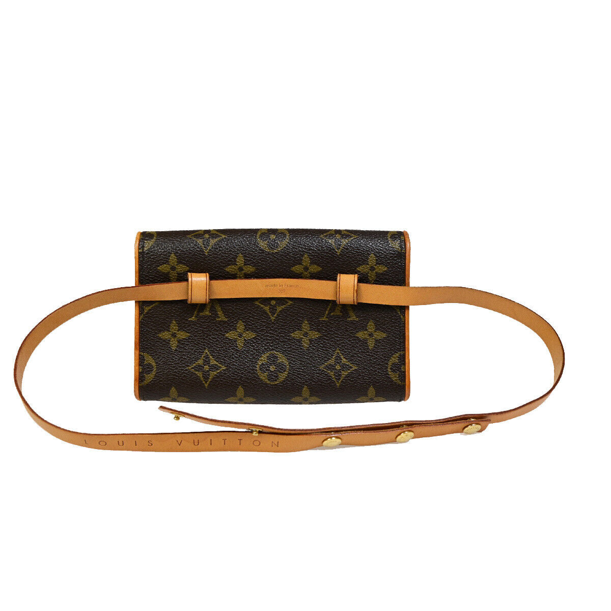 Louis Vuitton Pochette florentine Brown Canvas Clutch Bag