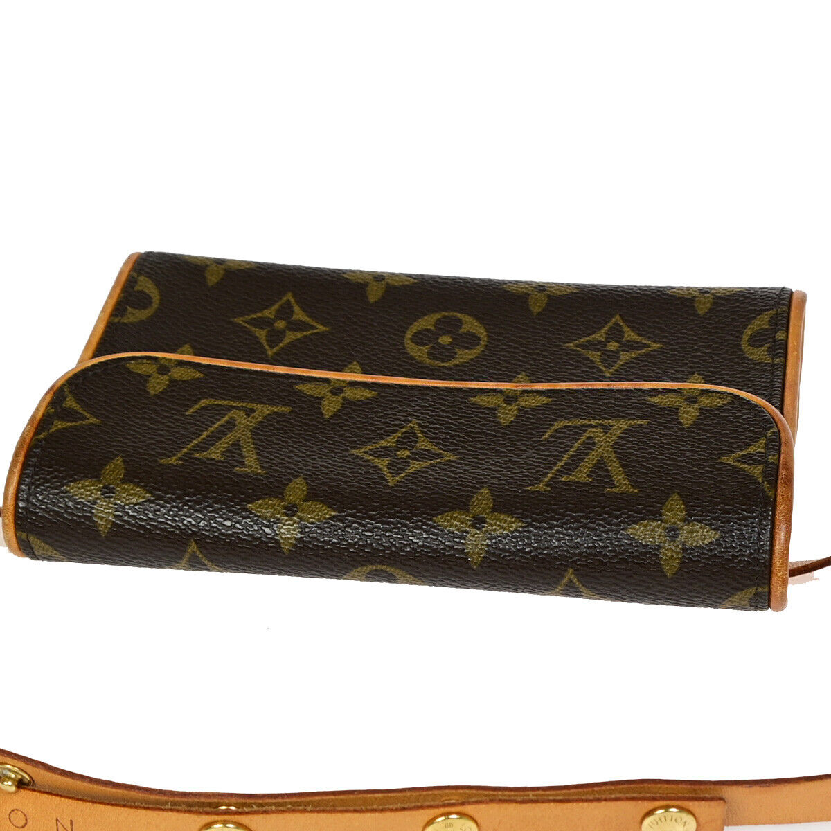 Louis Vuitton Pochette florentine Brown Canvas Clutch Bag