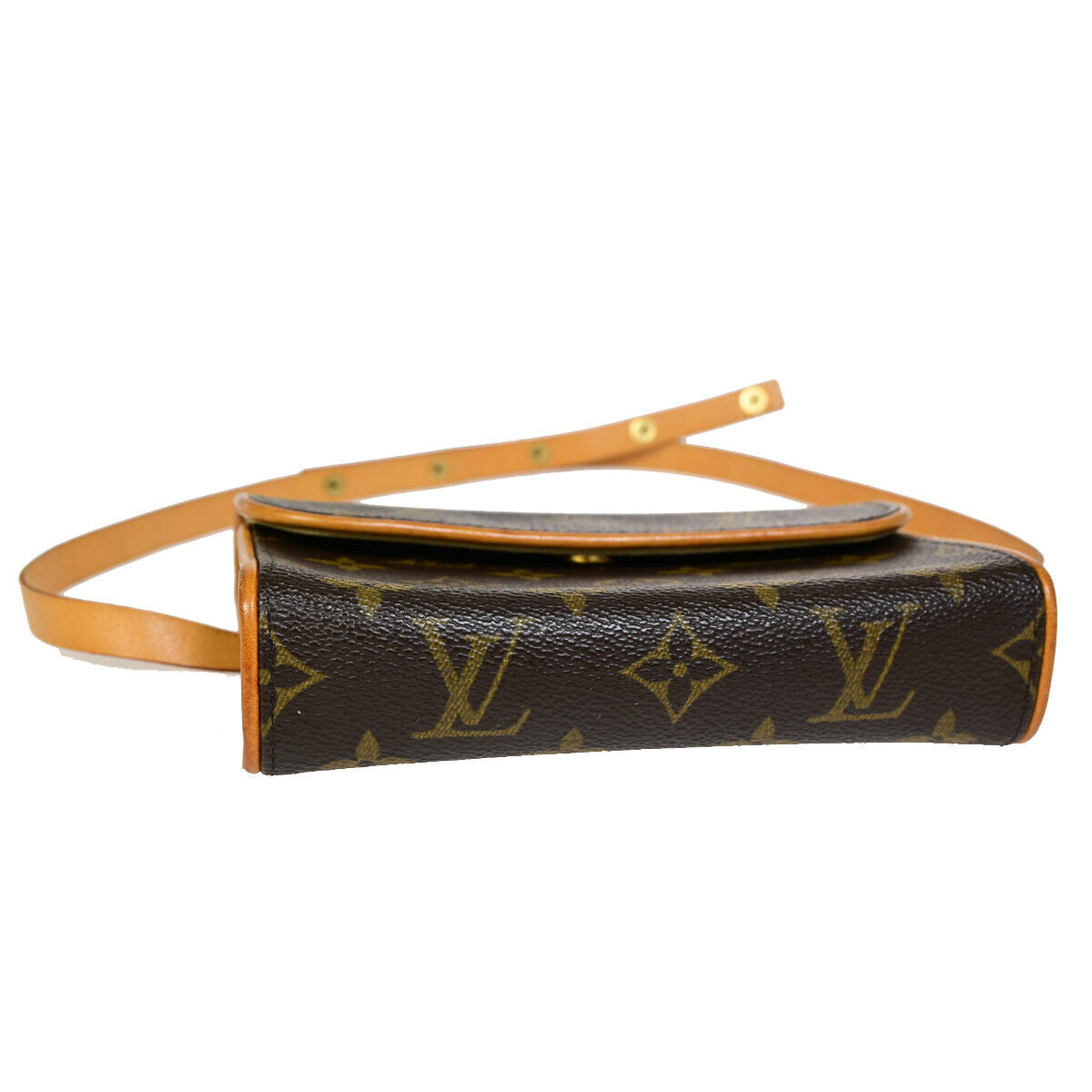 Louis Vuitton Pochette florentine Brown Canvas Clutch Bag