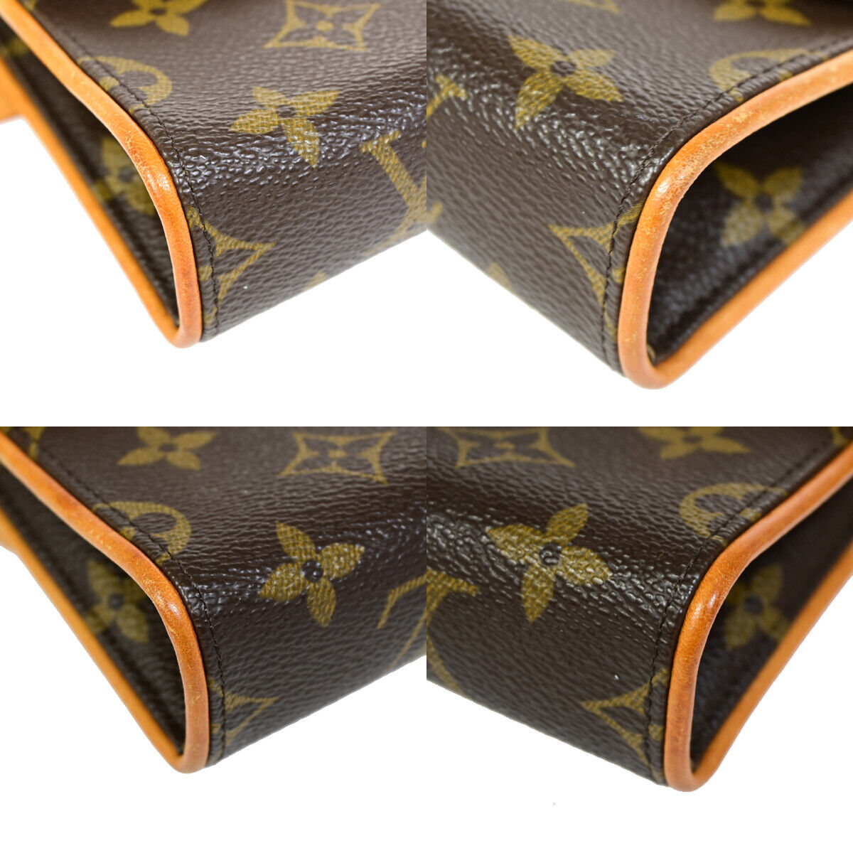 Louis Vuitton Pochette florentine Brown Canvas Clutch Bag