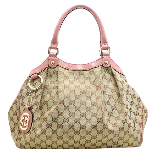 Gucci Sukey Beige Canvas Tote Bag