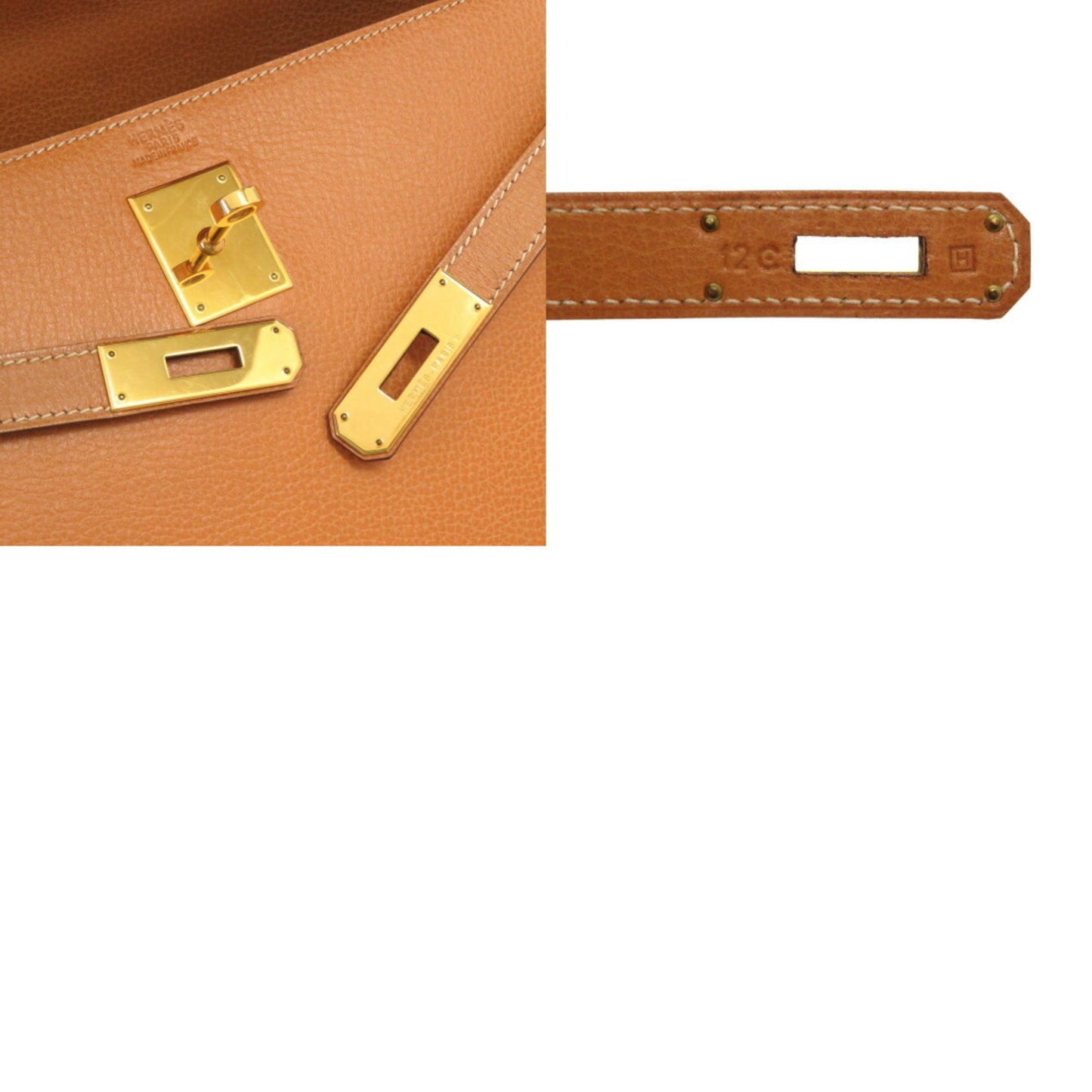 Hermès Kelly 32 Brown Leather Hand Bag